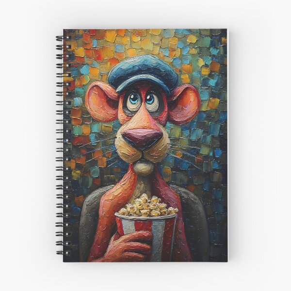 Item preview, Cartoon Panther with Popcorn Surrounded by Color designed and sold by Artessie.