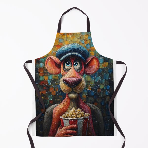 Item preview, Cartoon Panther with Popcorn Surrounded by Color designed and sold by Artessie.