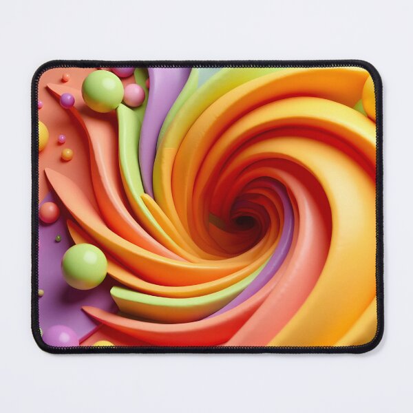 Item preview, Colorful Spiral Swirl with Spheres designed and sold by Vicky Brago-Mitchell®.