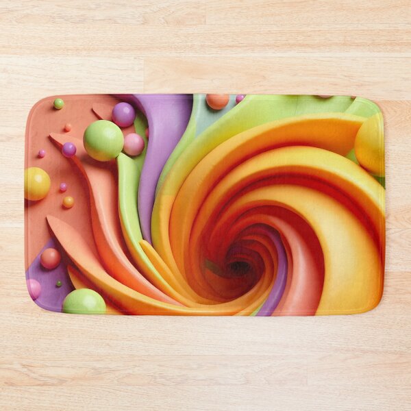 Item preview, Colorful Spiral Swirl with Spheres designed and sold by Vicky Brago-Mitchell®.