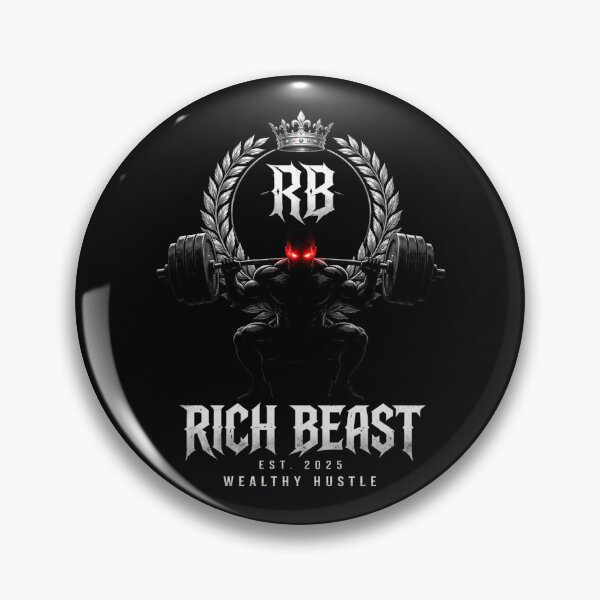 Item preview, Rich Beast Wealthy Hustle Gym Workout Bodybuilder Graphic Sticker designed and sold by zenithdecalco.