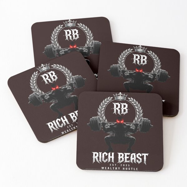 Item preview, Rich Beast Wealthy Hustle Gym Workout Bodybuilder Graphic Sticker designed and sold by zenithdecalco.