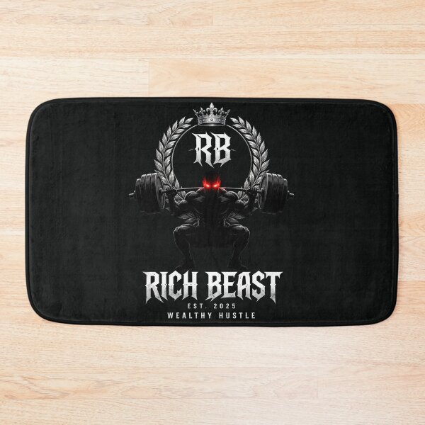Item preview, Rich Beast Wealthy Hustle Gym Workout Bodybuilder Graphic Sticker designed and sold by zenithdecalco.
