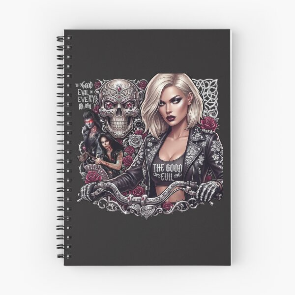 Item preview, Blonde Tattooed Biker Gothic Woman designed and sold by Voodoo Store Paranormal Collections.
