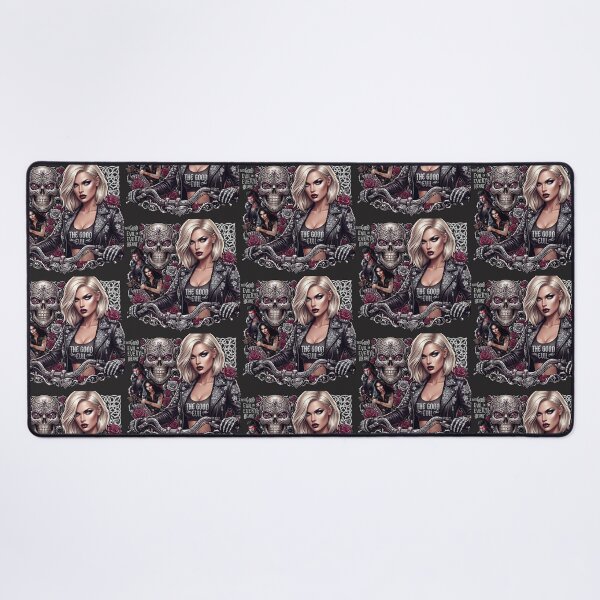 Item preview, Blonde Tattooed Biker Gothic Woman designed and sold by Voodoo Store Paranormal Collections.