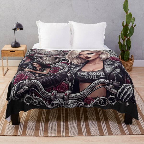 Item preview, Blonde Tattooed Biker Gothic Woman designed and sold by Voodoo Store Paranormal Collections.