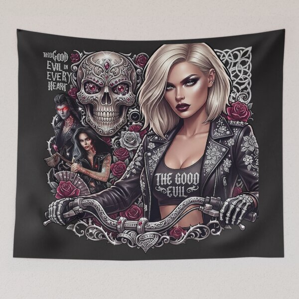 Item preview, Blonde Tattooed Biker Gothic Woman designed and sold by Voodoo Store Paranormal Collections.