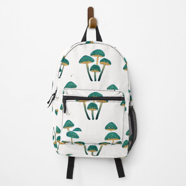 Item preview, Glowing Teal Bioluminescent Mushroom Forest Pattern designed and sold by bvdesignart.