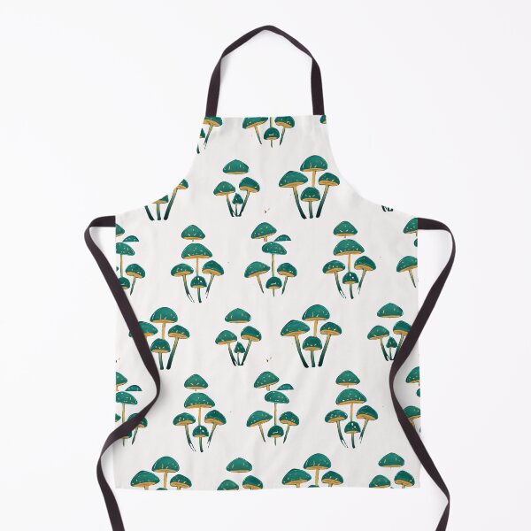 Item preview, Glowing Teal Bioluminescent Mushroom Forest Pattern designed and sold by bvdesignart.