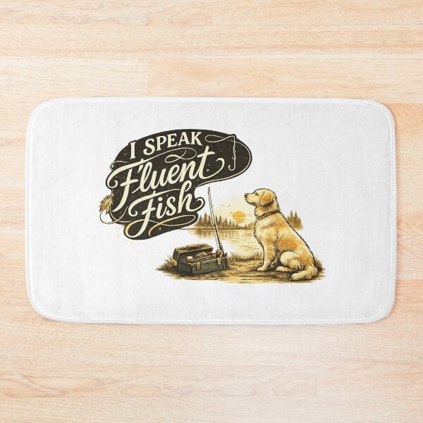 Item preview, Golden Retriever Fly Fishing Adventure - Cute Dog Fisherman designed and sold by teemix.