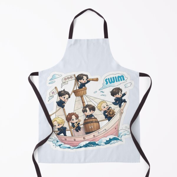 Item preview, Swim Together – ARIRANG BTS Voyage Chibi Fan Art designed and sold by Palette & Hue.