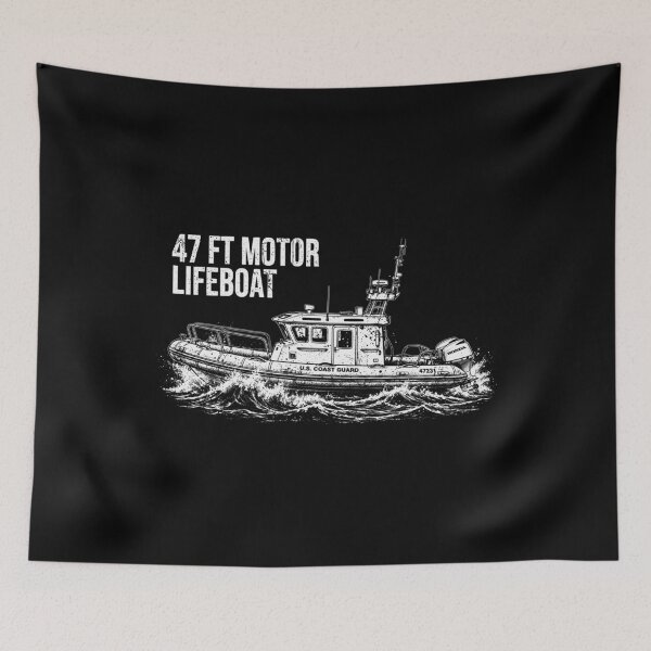 Item preview, 47 ft Motor Lifeboat Distressed Artwork| Coast Guard Search & Rescue Design designed and sold by Coasties.