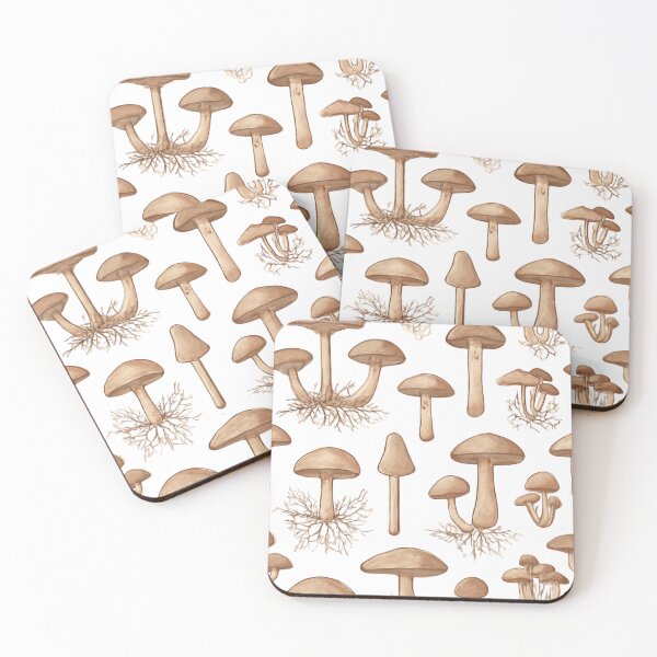 Item preview, Vintage Brown Mushroom Roots Pattern Design designed and sold by bvdesignart.