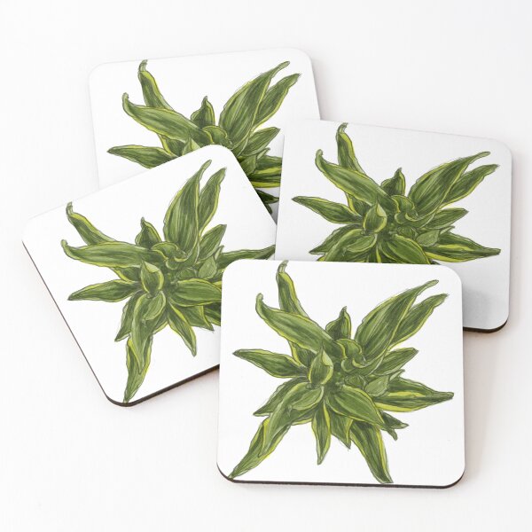 Item preview, Top View Digital Illustration of Pointed Variegated Shrub designed and sold by zanaxxer.