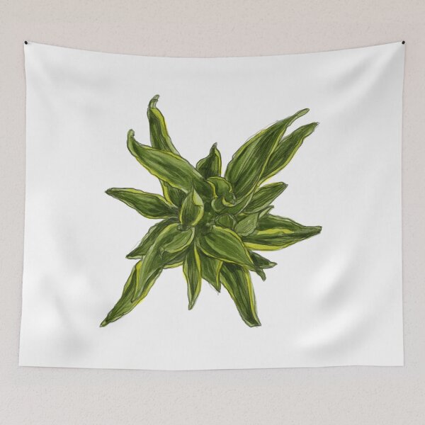 Item preview, Top View Digital Illustration of Pointed Variegated Shrub designed and sold by zanaxxer.