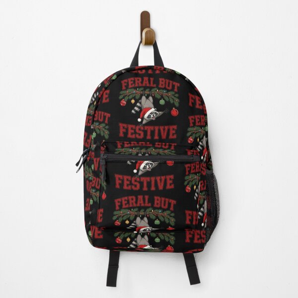 Item preview, Feral But Festive Funny Raccoon Christmas designed and sold by NSB-Design.