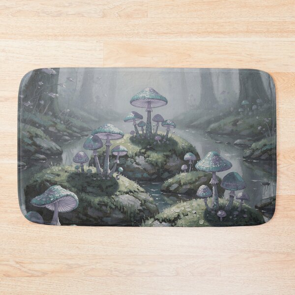 Item preview, Enchanted Mushroom Forest Fantasy Art, Mystical Woodland, Dreamy Fairy Core Nature Illustration designed and sold by cr6zym1nd.