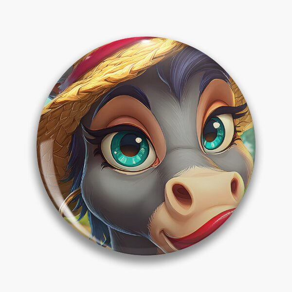 Item preview, Charming Donkey Character in a Vibrant Setting designed and sold by Artessie.