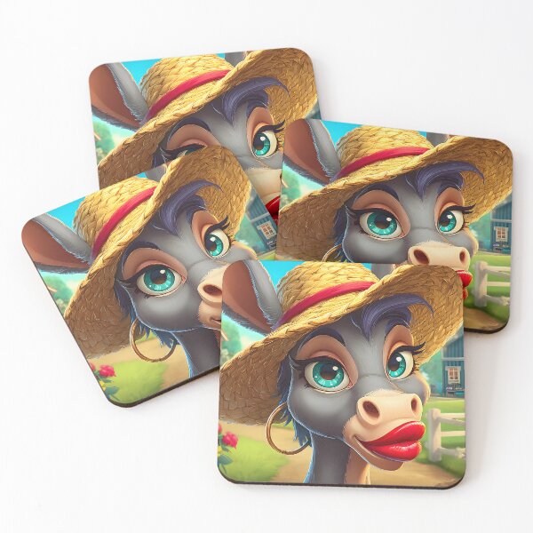 Item preview, Charming Donkey Character in a Vibrant Setting designed and sold by Artessie.