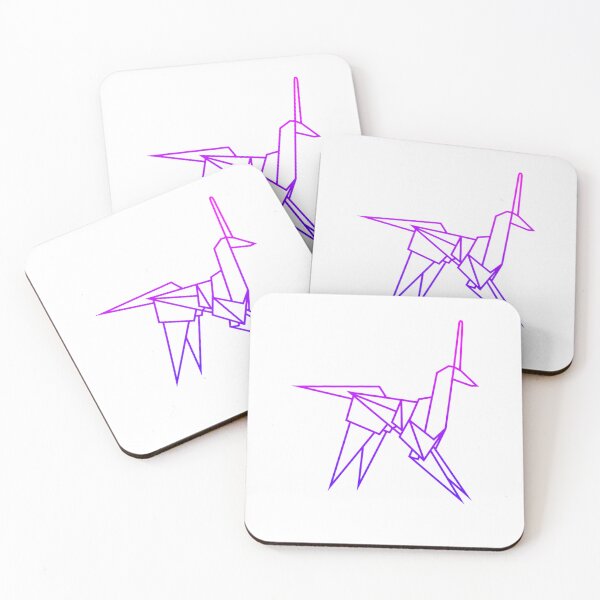 Item preview, retro blade runner origami unicorn designed and sold by Meed Shoop.