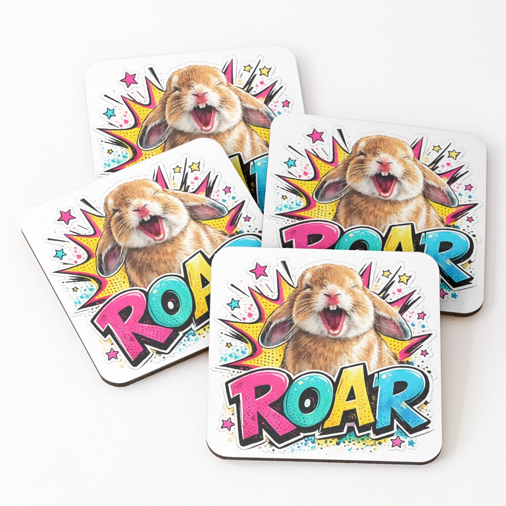Item preview, Coasters (Set of 4) designed and sold by RabbitRescue.