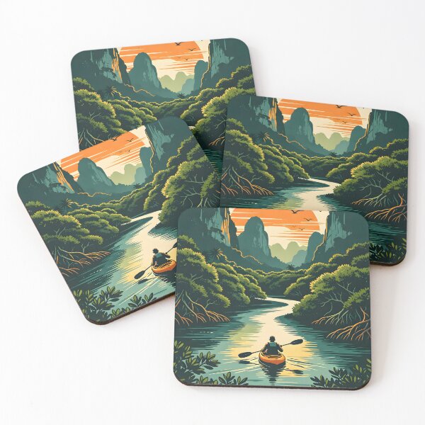 Item preview, Thailand Kayak Adventures – Retro Sunset Series designed and sold by Spirit of Siam.