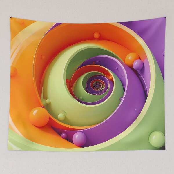 Item preview, Colorful Spiral Abstraction designed and sold by Vicky Brago-Mitchell®.