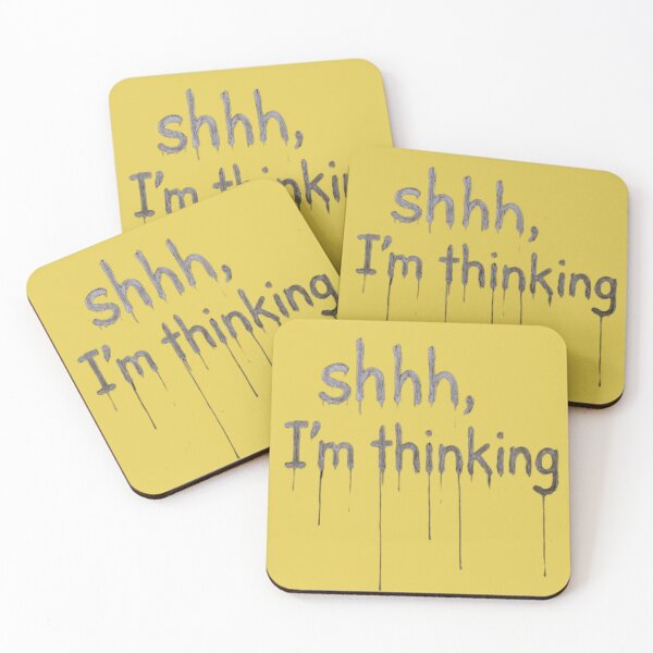 Item preview, Shhh, I’m Thinking — dripping dark humor design designed and sold by Catfcreations.