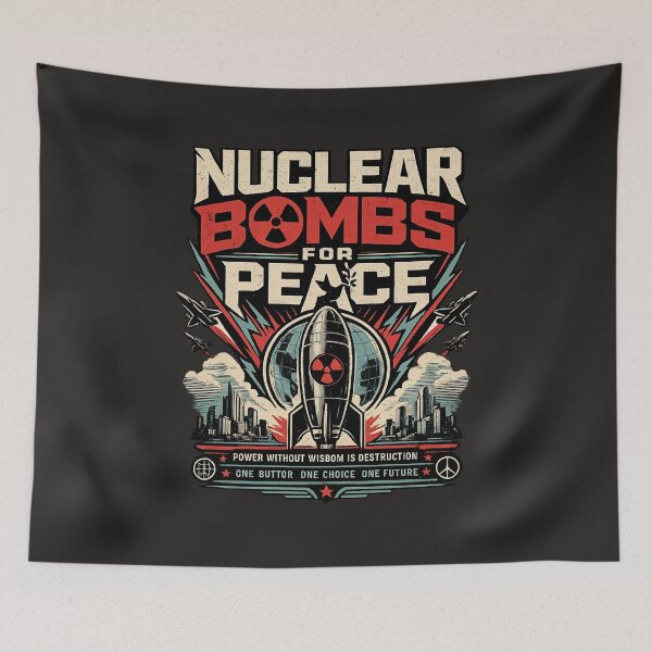 Item preview, Nuclear Bombs for Peace Vintage Vector Graphic designed and sold by Thaivi Design.