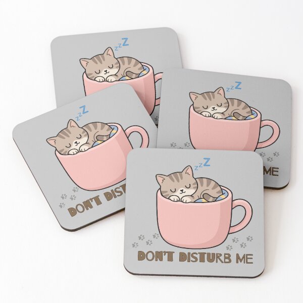 Item preview, Cute Sleeping Cat in Coffee Mug - Don't Disturb Me designed and sold by SeJaa.