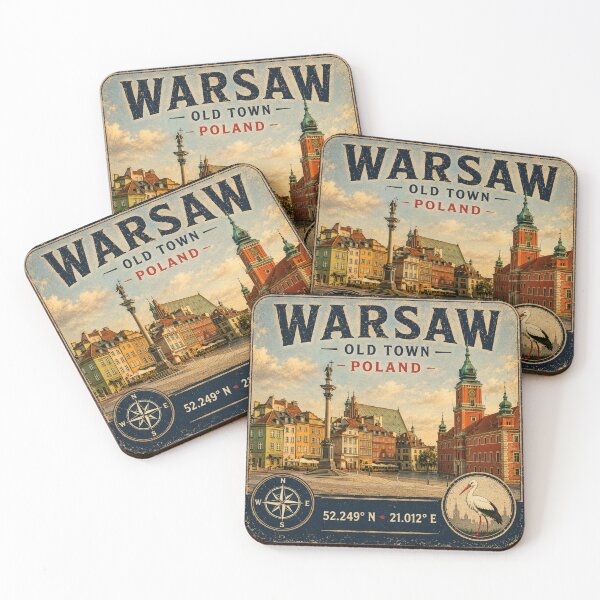 Item preview, Warsaw Old Town Poland Vintage Travel Sticker designed and sold by naturalsurvival.