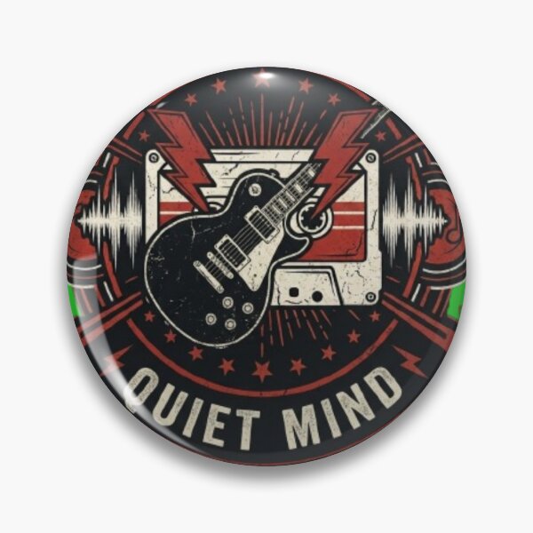 Item preview, Loud Soul Quiet Mind Vintage Guitar Rock Graphic T-Shirt designed and sold by Artbysarmina.