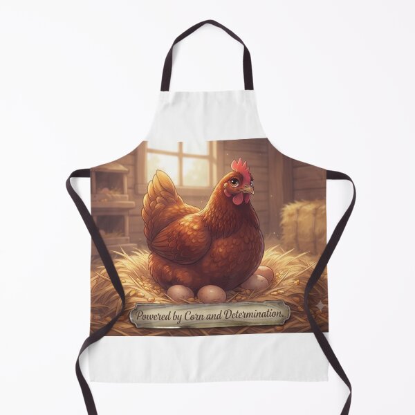 Item preview, Powered by Corn and Determination | Rhode Island Red Chicken | Cute AI Chicken Art designed and sold by pbchan.