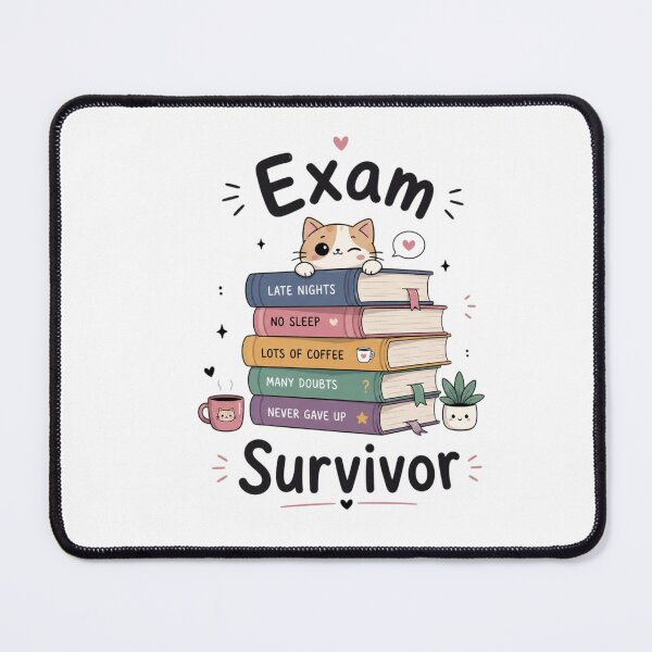 Item preview, Exam Survivor Cute Stack of Books Kawaii Study Motivation Student Reading Sticker designed and sold by Sanika arts .