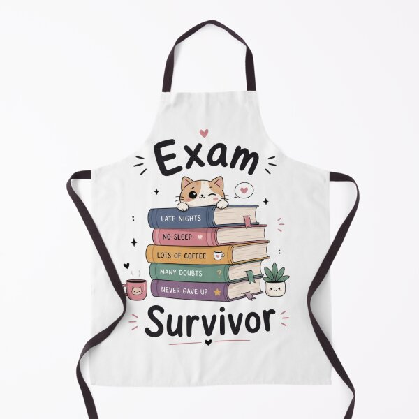 Item preview, Exam Survivor Cute Stack of Books Kawaii Study Motivation Student Reading Sticker designed and sold by Sanika arts .