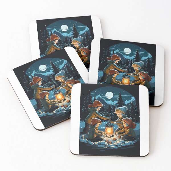 Item preview, Moonlight Marshmallow Fun in the Snowy Forest designed and sold by margotzerost14.