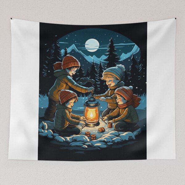 Item preview, Moonlight Marshmallow Fun in the Snowy Forest designed and sold by margotzerost14.