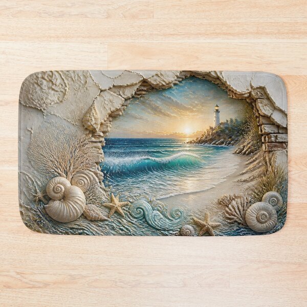 Item preview, Coastal Seascape Revealed Through Broken Wall designed and sold by sigmaartstudio.