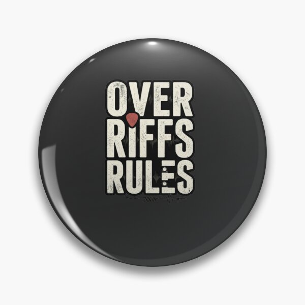Item preview, Over Riffs Rules Vintage Guitar Typography Rock Musician T-Shirt designed and sold by Artbysarmina.