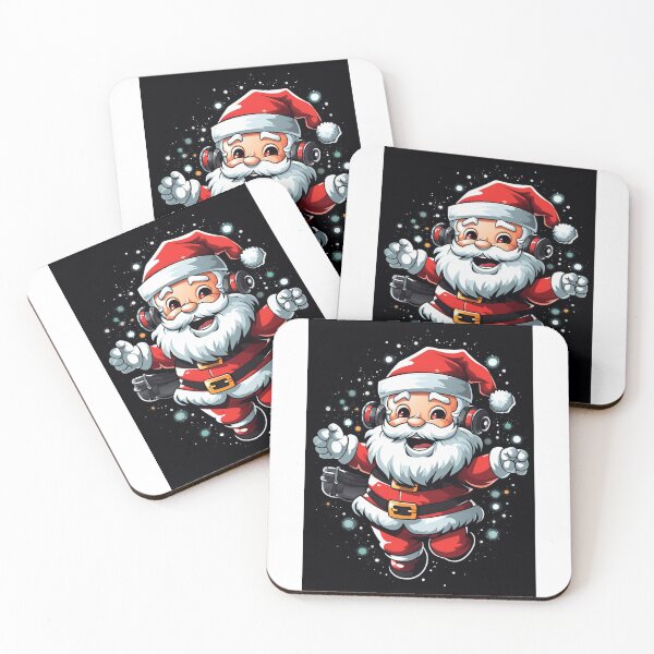 Item preview, DJ Santa Claus Spinning Festive Beats in the Snow designed and sold by margotzerost14.