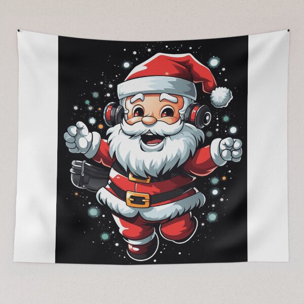 Item preview, DJ Santa Claus Spinning Festive Beats in the Snow designed and sold by margotzerost14.