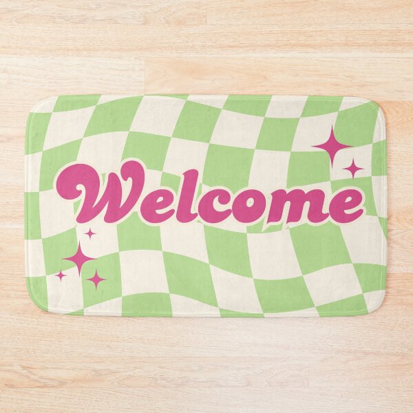 Item preview, Green White Checkered Welcome designed and sold by dalciau.