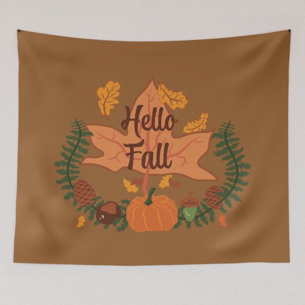 Item preview, Hello Fall - Umber designed and sold by Daniel Bevis Design.
