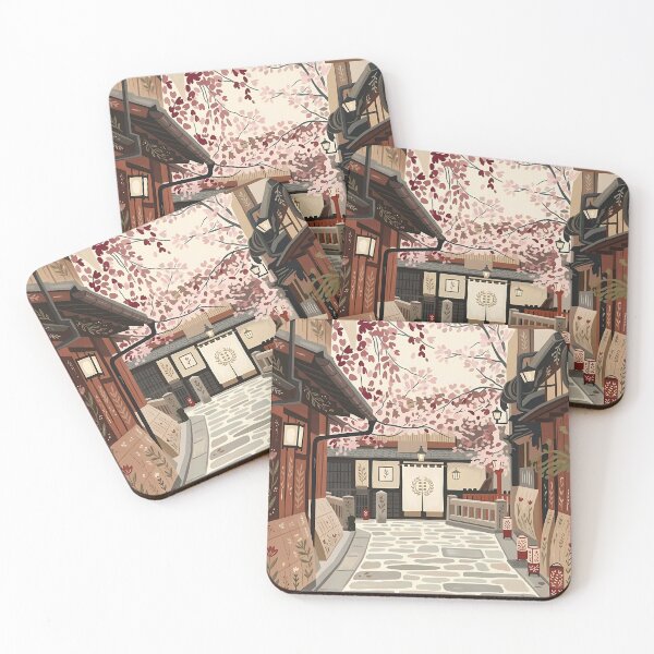Item preview, Kyoto Street With Sakura Flower  designed and sold by Arch & Avenue.