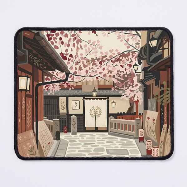 Item preview, Kyoto Street With Sakura Flower  designed and sold by Arch & Avenue.