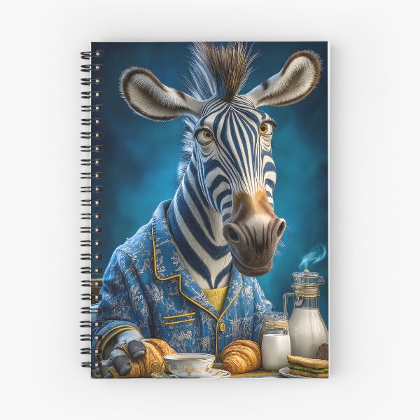 Item preview, Dapper Zebra Enjoying Breakfast in Pajamas designed and sold by Artessie.