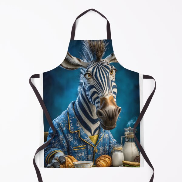 Item preview, Dapper Zebra Enjoying Breakfast in Pajamas designed and sold by Artessie.