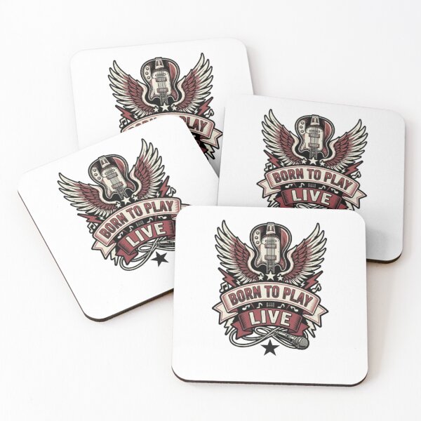 Item preview, Born to Play Live Vintage Guitar Music Retro Rock Band T-Shirt Design designed and sold by Artbysarmina.