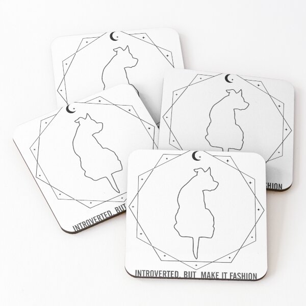 Item preview, Introverted But Make It Fashion Dog Outline Line Art designed and sold by Joshbrowny.