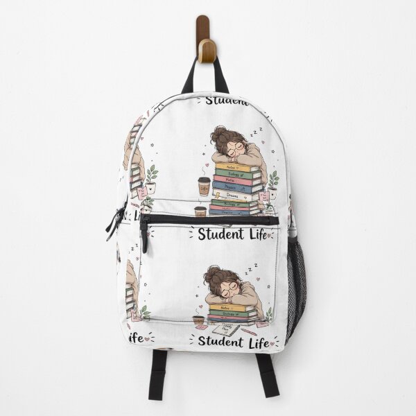 Item preview, Student Life Sleeping on Books Cute Study Aesthetic | Cozy Student Cartoon | College & School Sticker Gift designed and sold by Sanika arts .
